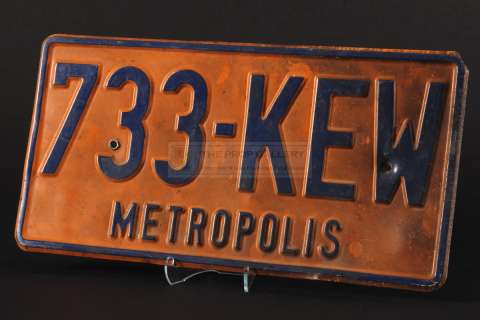 Superman III - Metropolis licence plate