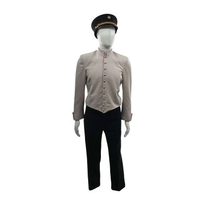 Lot 182: Crime 101 Ormon Production Worn Bellman Uniform Jacket, Pants & Hat | VIP Fan Auctions
