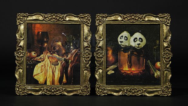 The Pirates! in an Adventure with Scientists! | Pair of Large Exotic Animal Paintings | Propstore (Buy Now)