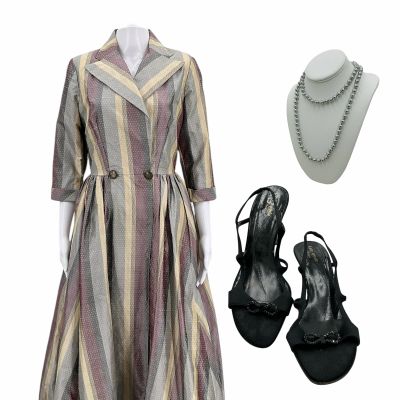 The Help Missus Walters (Sissy Spacek) Screen Worn Day Gown, Stockings, Necklace & Heels Ch 3 Sc 152 | VIP Fan Auctions