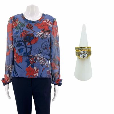 Lot 213: Dark Waters Sarah Barlage Bilott (Anne Hathaway) Screen Worn Blouse, Pants & Wedding Rings Ch 18 | VIP Fan Auctions