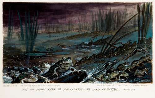 Original scene study by John Jensen for The Ten Commandments | Bonhams