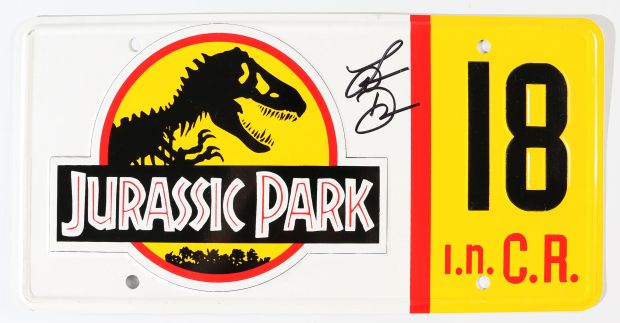 Laura Dern as Ellie Sattler in Jurassic Park (SWAU) Signed License Plate | SWAU