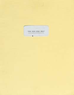 A copy of the screenplay for For Your Eyes Only inscribed by the film’s writers | Bonhams