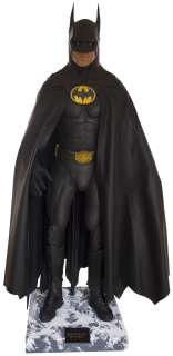 The Batsuit From "Batman Returns" Starring Michael Keaton -- Measures Over 6‘ Tall on Custom Display