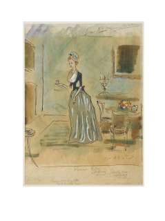 Sir Cecil Beaton (1904-1980): A costume design for The Young Mr. Pitt, 1942, | Bonhams