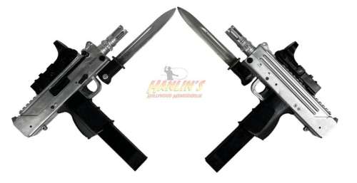 Deadpool 2 (2018) - Domino (Zazie Beetz) Set of 2 MAC 11’s with knife Bayonets | Hanlin Auction Service