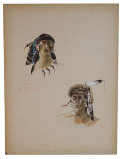 Hollywood Conceptual Art for ’’Ottawa Head dress’’ Costumes -- Possibly for the 1940 Film ’’Northwest Passage’’ | Nate Sanders