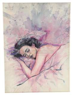 Marvel‘s Jessica Jones (TV Series) - Lot 19 - Oscar Arocho‘s Color Painting of Jessica Jones Sleeping