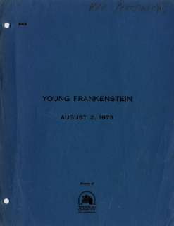 Young Frankenstein First Draft Script | Profiles in History