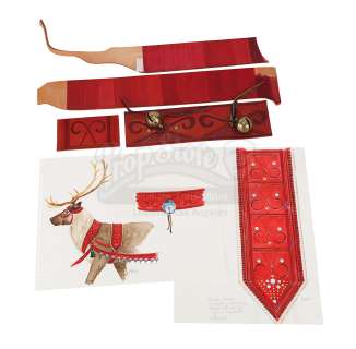 THE POLAR EXPRESS (2004) - Lot 562 - Santa‘s Sleigh Bells, Reindeer Harness Test Samples and Hand-painted Designs