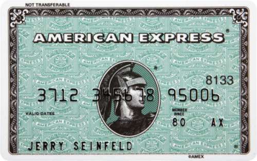 Jerry Seinfeld Prop American Express Card....