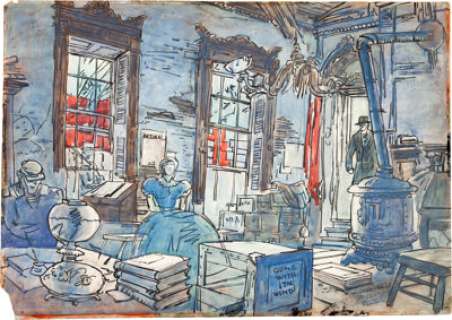 An Original Pre-Production Set Drawing from "Gone With The Wind." | Heritage