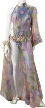 Katie Browne "Deela" Scalosian Luminescent Organza Dress, Neck Communicator, Lamé Sandals, and Costume Sketch; and Jason Ever... | Heritage