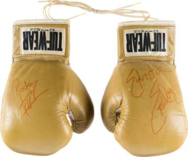 Sylvester Stallone "Rocky Balboa" Signed Screen-Used Boxing Gloves from Rocky III (United Ar... | Heritage