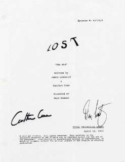 Lost | Finale script signed by Damon Lindelof & Carlton Cuse | Profiles in History