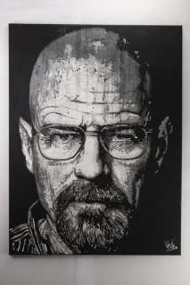 Breaking Bad - Walter White (Bryan Cranston) - handpainted and signed painting - by PopArt artist - Portrait | Catawiki