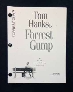 Forrest Gump - Movie Script - Frist Draft - Decembre 18, 1992 | Catawiki