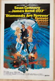 Sean Connery is James Bond 007 in "Diamonds are Forever" 1971 original filmposter. | Catawiki