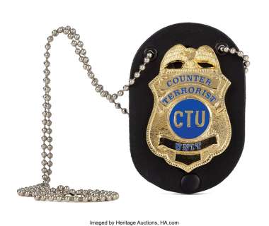 Kiefer Sutherland "Jack Bauer" screen-worn CTU badge from 24. ...