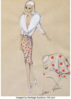 Jean Louis original costume sketch of Marilyn Monroe as "Roslyn Taber" for The Misfits. ... | Profiles in History