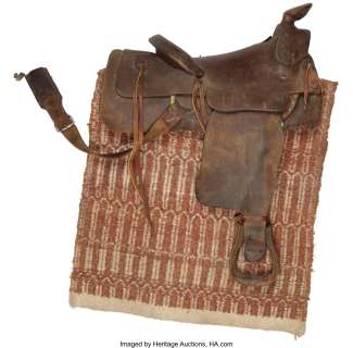 Clint Eastwood "Bill Munny" saddle and saddle blanket from Unforgiven....