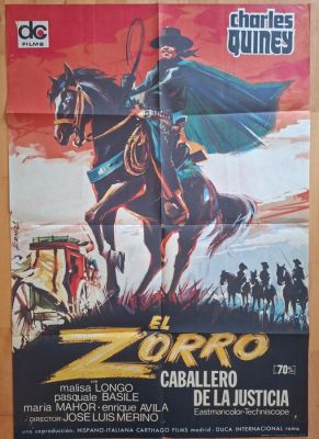 SPAGHETTI WESTERN - Zorro il cavaliere della vendetta (EL ZORRO CABALLERO DE LA JUSTICIA) - Carlos Quiney, Malisa - 1970s | Catawiki
