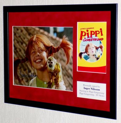 Pippi Långstrump - Inger Nilsson (Pippi Langstrump) Framed, signed + Certificate of Authenticity | Catawiki