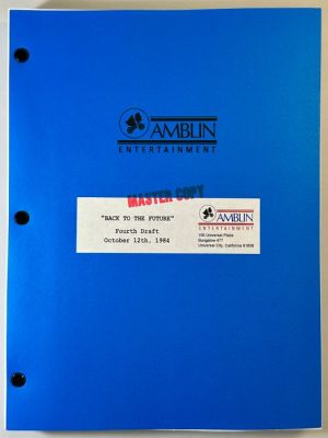 Back to the Future - Fourth Draft, Shooting Schedule and Crew List - Amblin Entertainment | Catawiki