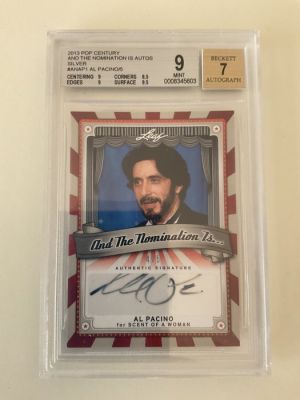 Al Pacino - Beckett graded slab (Mint 9 overall) - Autograph Beckett 7 / COA 0008345603 - Leaf | Catawiki