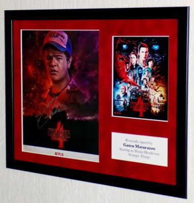 Stranger Things - Gaten Matarazzo (Dustin Henderson) Premium Framed, signed, Certificate of Authenticity | Catawiki