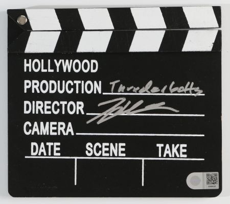 Jake Schreier Director of Thunderbolts* / The New Avengers (SWAU) Signed Prop Replica Mini Clapperboard with Written Movie Title | SWAU