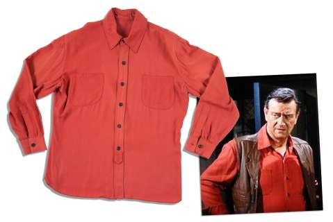 Screen-Worn Shirt Worn by John Wayne as the Iconic Gunslinger, Cole Thornton, in the Classic 1966 Film ’’El Dorado’’ -- With COA From His Son Ethan Wayne | Nate Sanders