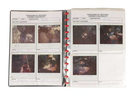 KINGDOM OF HEAVEN - Behind-the-Scenes Continuity Polaroid Binder