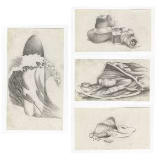 VERONICA MARS (2004-2019) - Lot #1672 : Set of Four Hand-Drawn Opening Credits Artwork