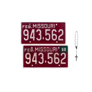 Fargo Josto Fadda Jason Schwartzman Screen Used License Plates & Rosary Ss 4 | VIP Fan Auctions