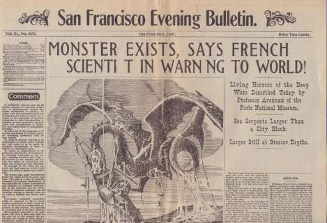 20,000Leagues Under the Sea rare prop newspaper | Piece of the Past