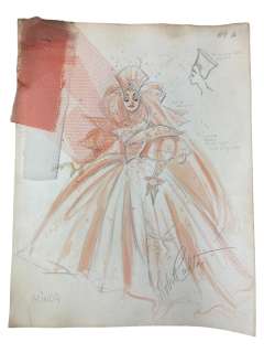 VINTAGE SKETCH ART COSTUME DESIGN DRAWING PRODUCTION BY BOB ROBERT CARLTON SIZE 11 1/2 X 14 1/2 | Los Angeles Estate Auction