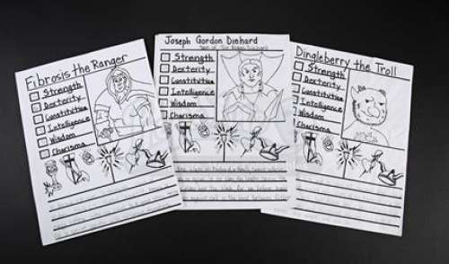 Community - Lot 209 - S5E10 - Advanced Advanced Dungeons & Dragons: Britta Perry‘s (as portrayed by Gillian Jacobs) and Ben Chang‘s (as portrayed by Ken Jeong) Used Dungeons & Dragons Character Sheets