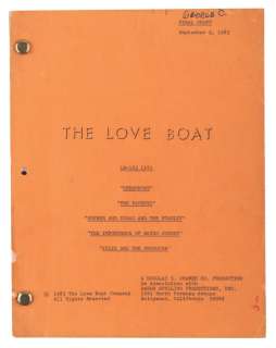 Lot 140 - A Final Draft "The Love Boat" Script.
