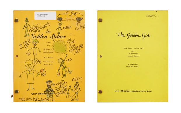 The Golden Girls | Lot #291 - "Golden Girls" and "Golden Palace" Scripts with Art by Rue McClanahan | Julien’s