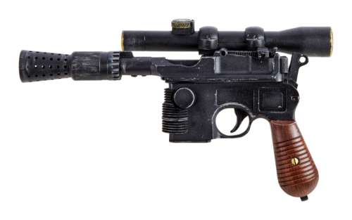 STAR WARS - THE FORCE AWAKENS | HARRISON FORD "HAN SOLO" DL-44 BLASTER PROP (WITH DVD) | Julien’s