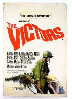 Lot 1312 - The Victors (1963) - Original hand painted poster artwork, starring Albert Finney, George Peppard,…
