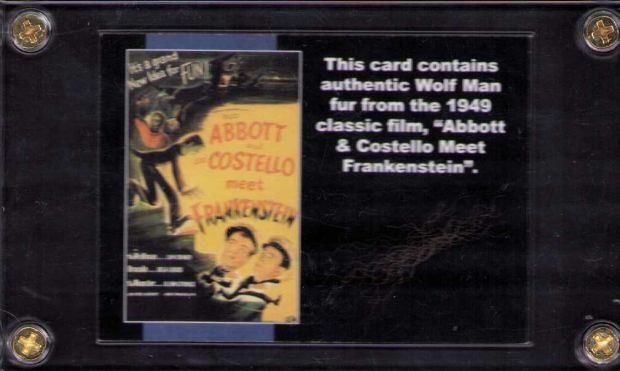 Lot 14 - Abbott and Costello Meet Frankenstein Wolf Man fur | Piece of the Past