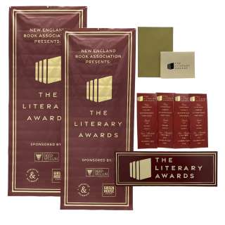 American Fiction The Literary Awards Sign, 2 Mass Book Festival Banners, 4 Wine List & Award Card w/ Envelope | VIP Fan Auctions