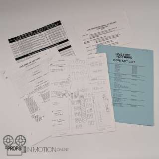 Live Free or Die Hard (2007) Production Paperwork (02431) | Props In Motion Online