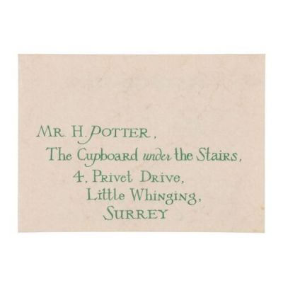 Harry Potter And the Sorcerer’s Stone (2001) | Lot 145 : Harry Potter’s (Daniel Radcliffe) Hogwarts Acceptance Letter with Wax-Sealed Envelope | Propstore