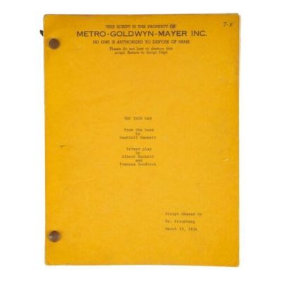 THE THIN MAN (1934) - Lot #1379 : Hand-Marked Bound Script