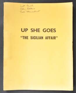 ESTATE OF DAVE PROWSE - UP SHE GOES ORIGINAL PRODUCTION SCRIPT | Auctioneum Ltd