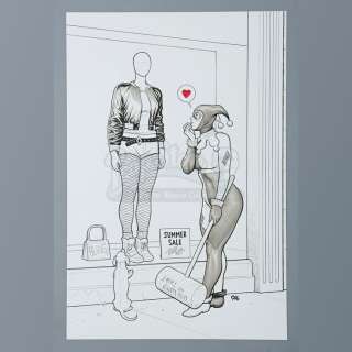 HARLEY QUINN # 18 (2017) - Lot 202 - Frank Cho Hand-Drawn Variant Cover Artwork